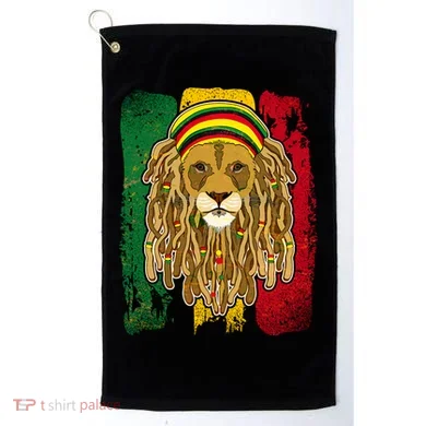 Cool Rasta Lion Golf Towel