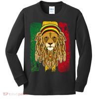 Cool Rasta Lion Kids Long Sleeve Shirt thumb 0