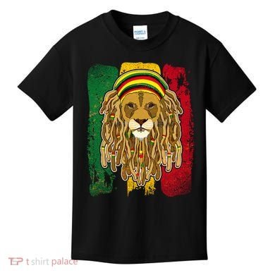 Cool Rasta Lion Kids T-Shirt