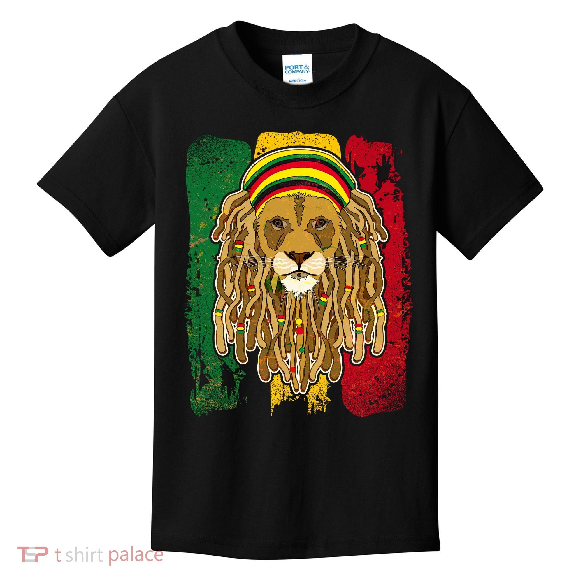 Cool Rasta Lion Kids T-Shirt