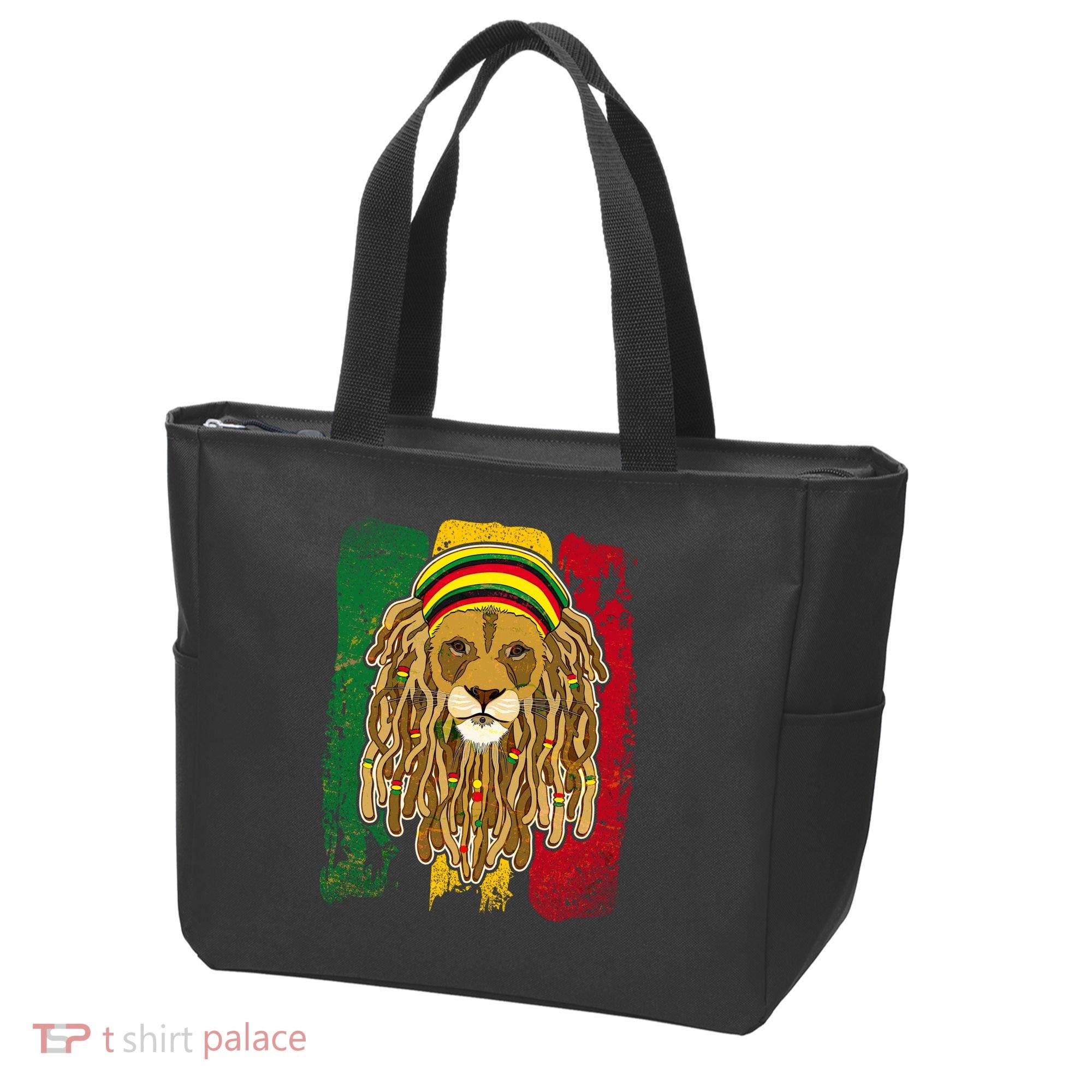 Cool Rasta Lion Tote Bag