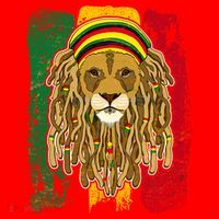 Cool Rasta Lion Santa Hat thumb 1