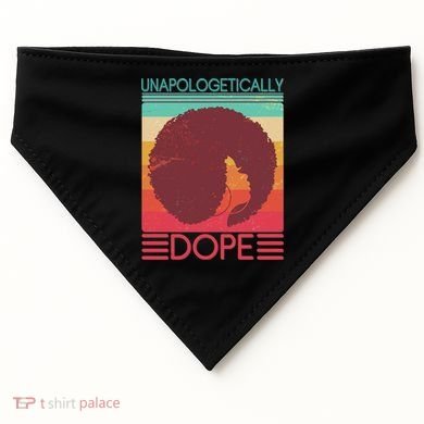 Cool Retro Afro Unapologetically Dope USA-Made Doggie Bandana