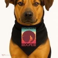 Cool Retro Afro Unapologetically Dope USA-Made Doggie Bandana thumb 1