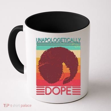 Cool Retro Afro Unapologetically Dope Coffee Mug