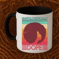 Cool Retro Afro Unapologetically Dope Coffee Mug thumb 2