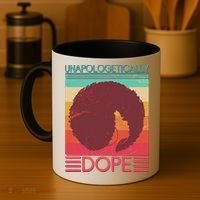 Cool Retro Afro Unapologetically Dope Coffee Mug thumb 4