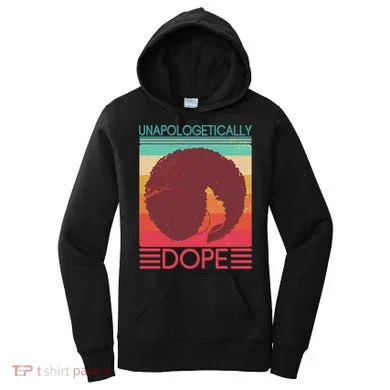 Cool Retro Afro Unapologetically Dope Women's Hoodie