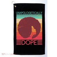 Cool Retro Afro Unapologetically Dope Golf Towel thumb 0