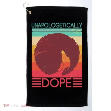 Cool Retro Afro Unapologetically Dope Golf Towel