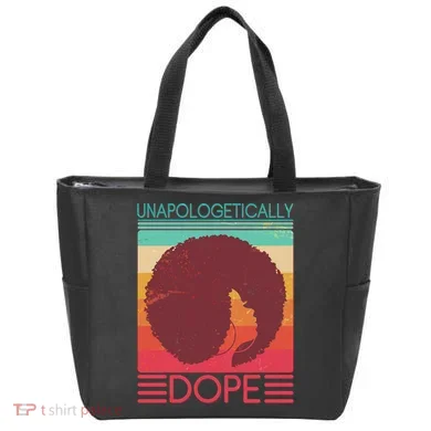 Cool Retro Afro Unapologetically Dope Tote Bag