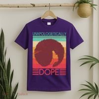 Cool Retro Afro Unapologetically Dope T-Shirt thumb 2