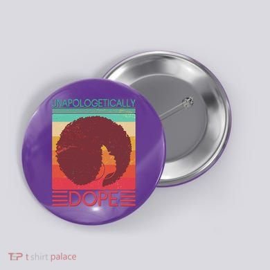 Cool Retro Afro Unapologetically Dope Button