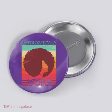 Cool Retro Afro Unapologetically Dope Button