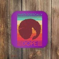 Cool Retro Afro Unapologetically Dope Coaster thumb 0