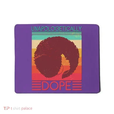 Cool Retro Afro Unapologetically Dope Mousepad