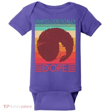 Cool Retro Afro Unapologetically Dope Baby Bodysuit