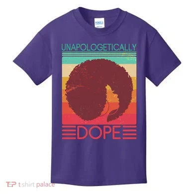 Cool Retro Afro Unapologetically Dope Kids T-Shirt