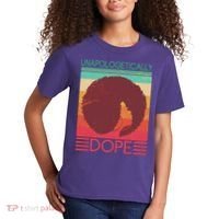 Cool Retro Afro Unapologetically Dope Kids T-Shirt thumb 2