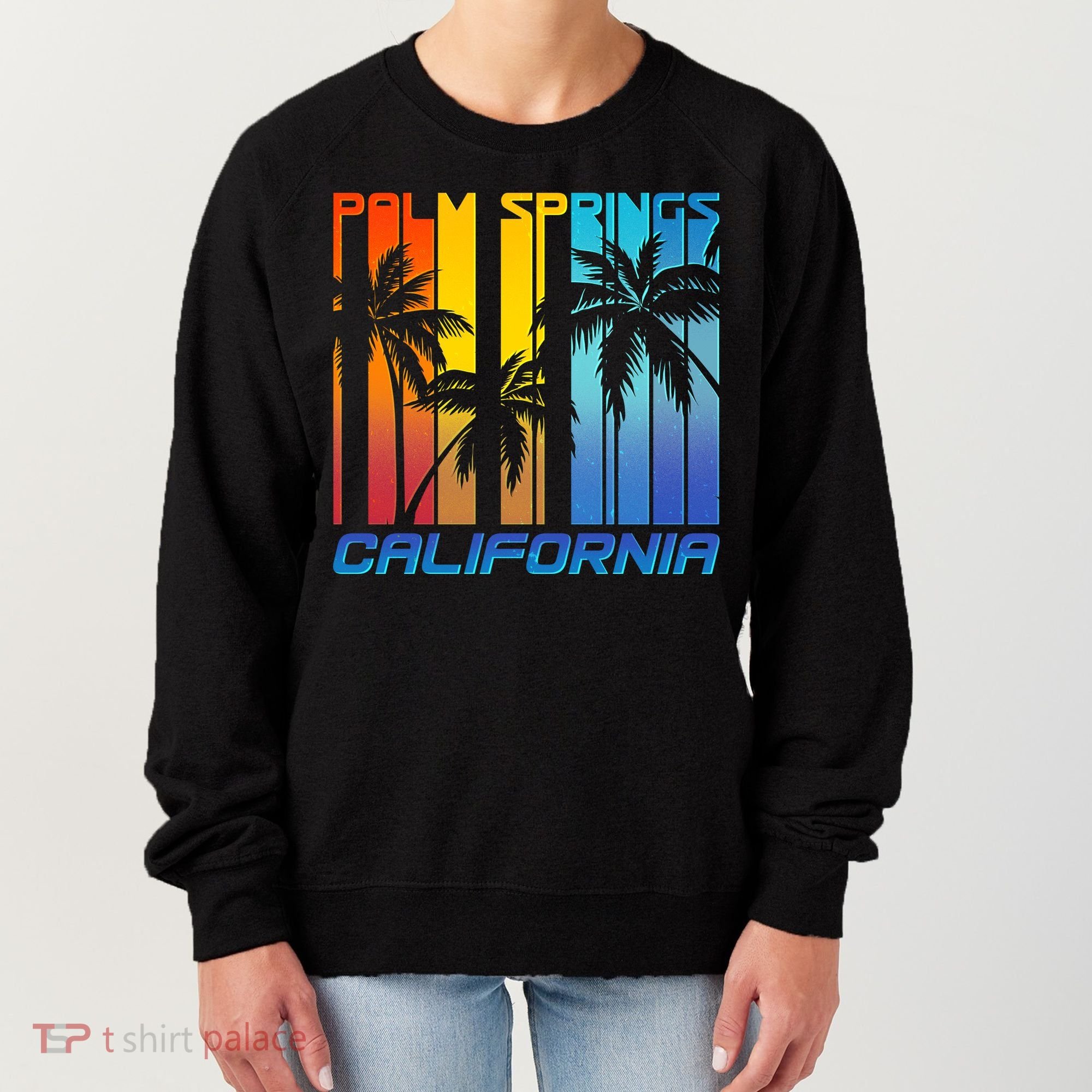 Cool Retro Palm Springs California  Women's Sweatshirt