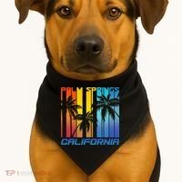 Cool Retro Palm Springs California  USA-Made Doggie Bandana thumb 1