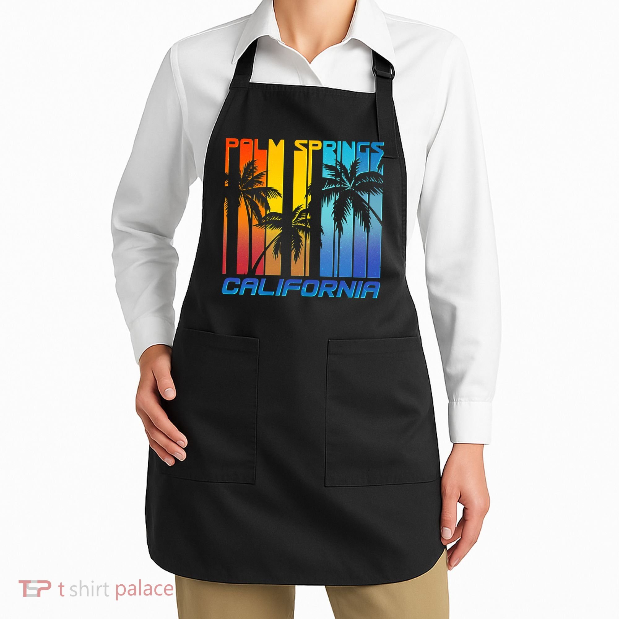 Cool Retro Palm Springs California  Apron
