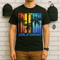 Cool Retro Palm Springs California  T-Shirt thumb 6