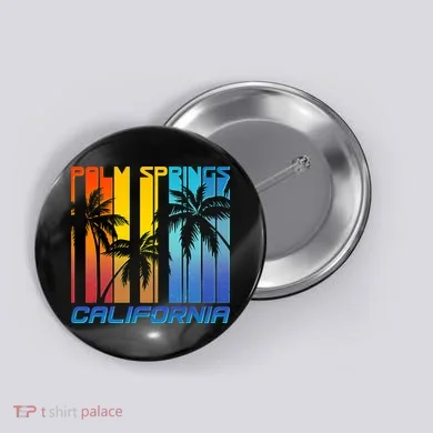 Cool Retro Palm Springs California  Button