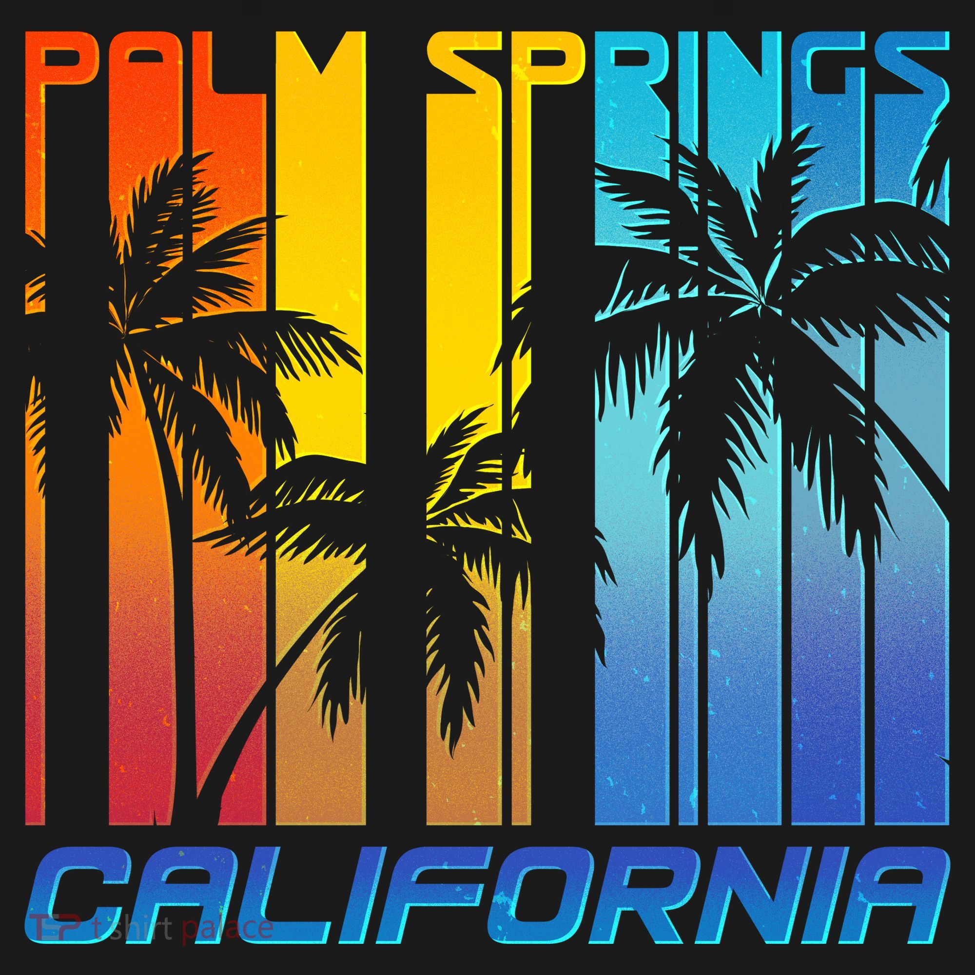 Cool Retro Palm Springs California  Button