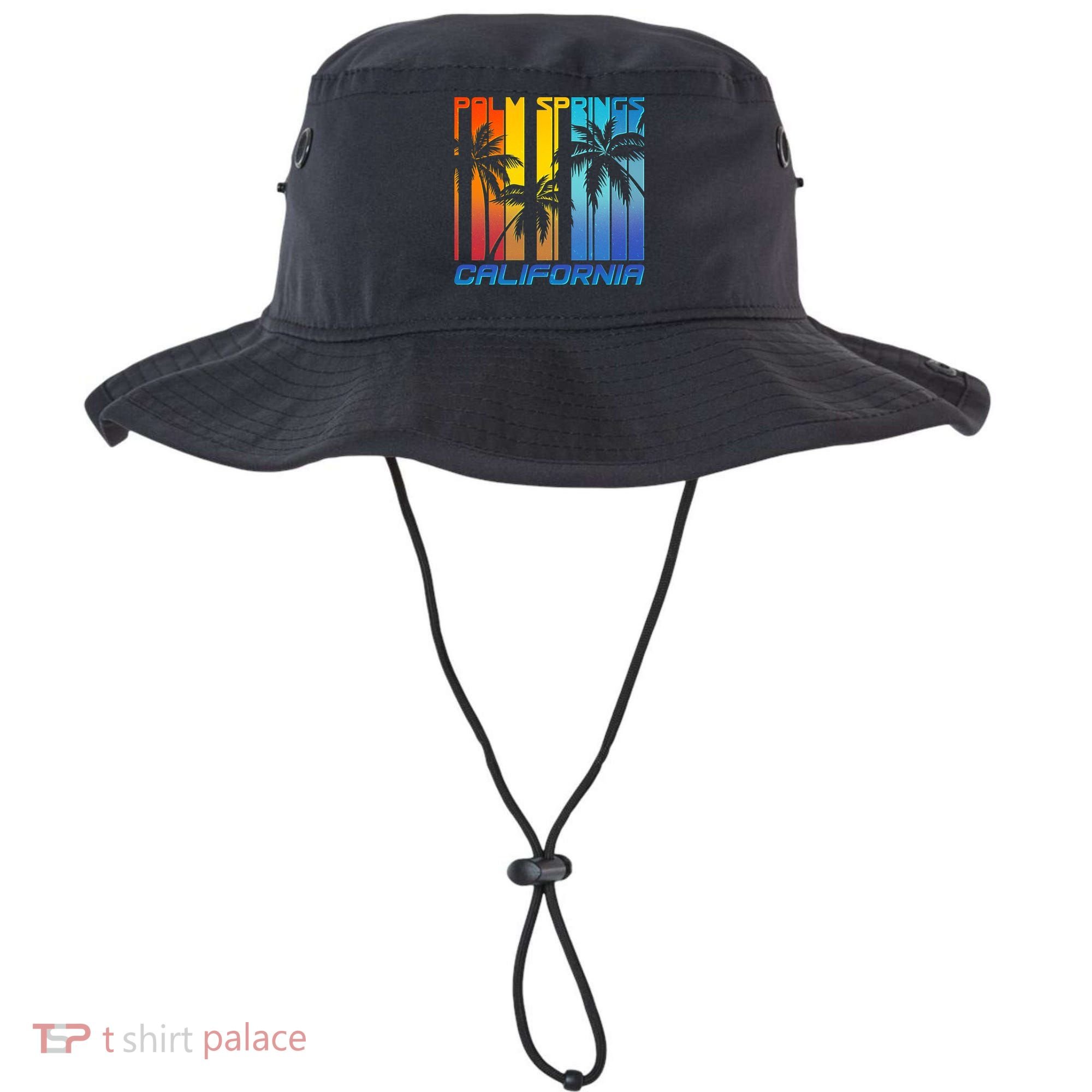 Cool Retro Palm Springs California  Bucket Hat