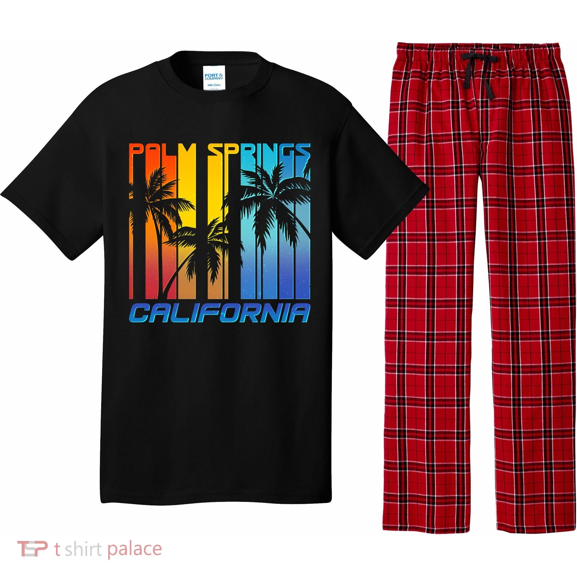 Cool Retro Palm Springs California  Pajama Set
