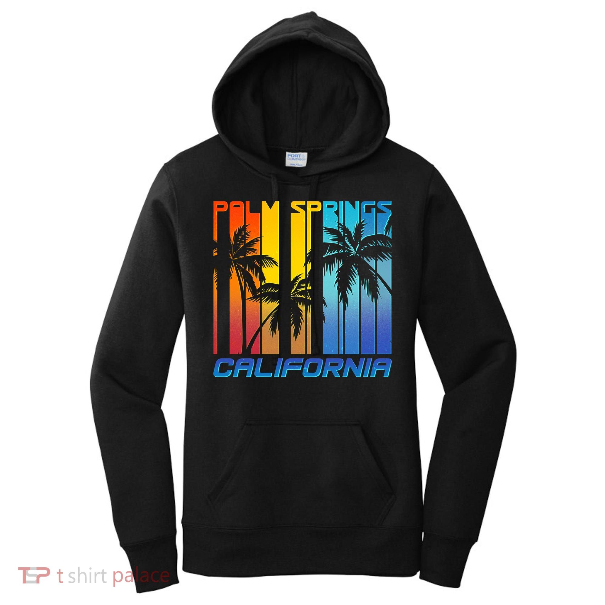 Cool Retro Palm Springs California  Women's Hoodie
