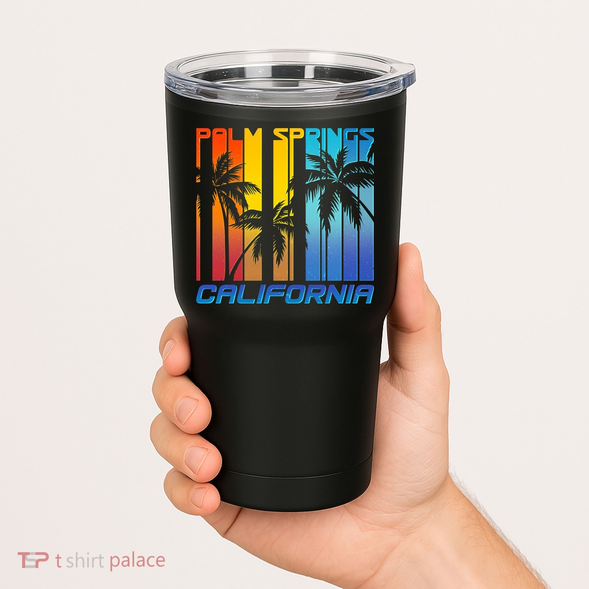 Cool Retro Palm Springs California  Tumbler