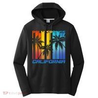 Cool Retro Palm Springs California  Performance Fleece Hoodie thumb 0