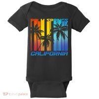 Cool Retro Palm Springs California  Baby Bodysuit thumb 0