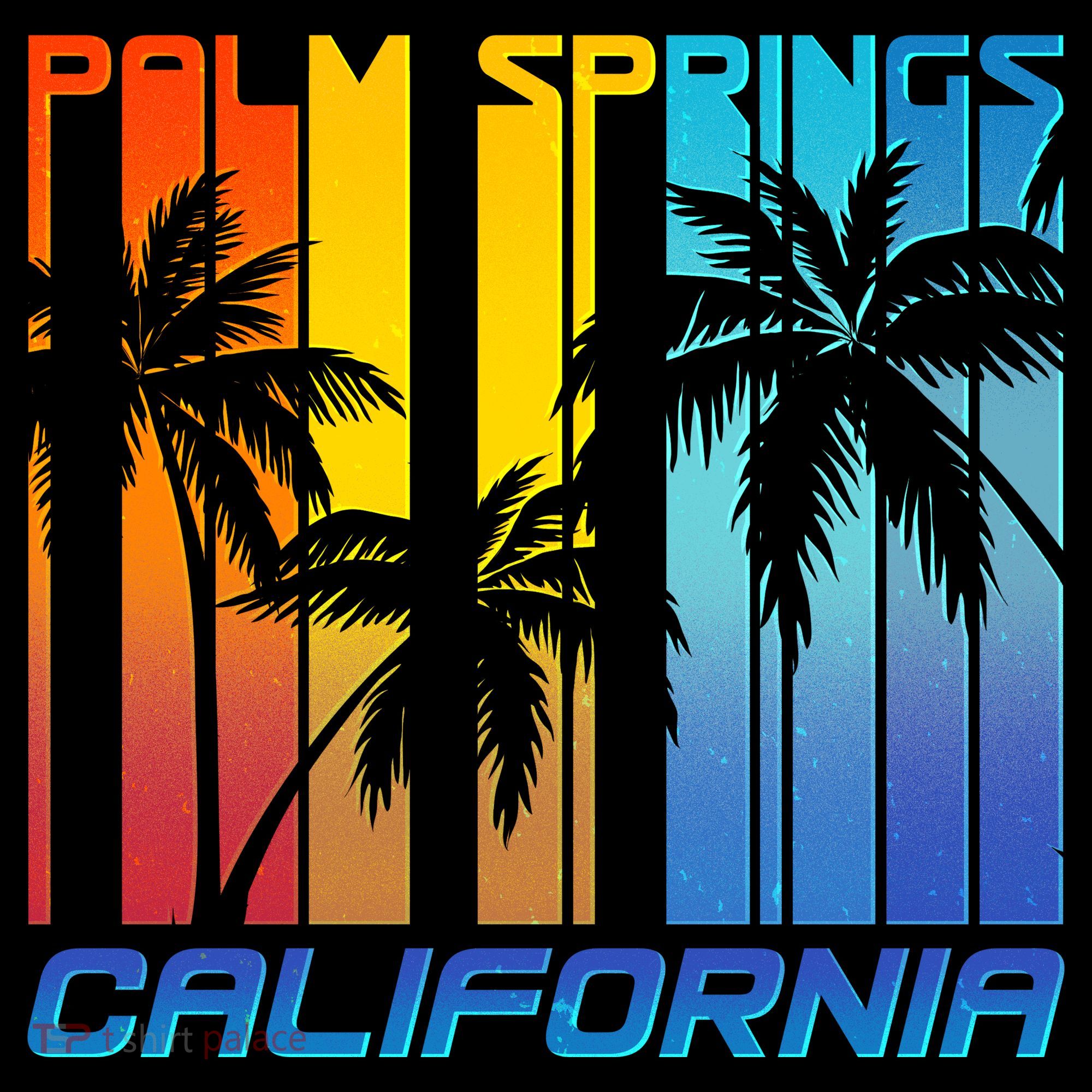 Cool Retro Palm Springs California  Baby Bodysuit