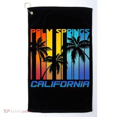Cool Retro Palm Springs California  Golf Towel