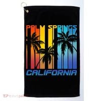 Cool Retro Palm Springs California  Golf Towel thumb 0