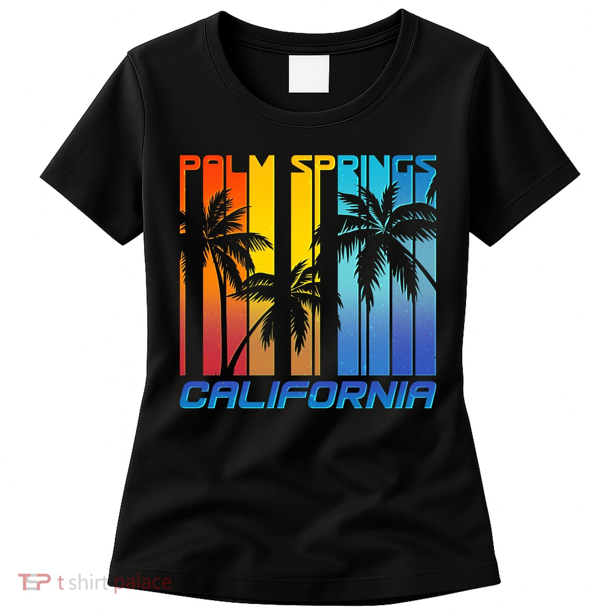 Cool Retro Palm Springs California  Women's T-Shirt
