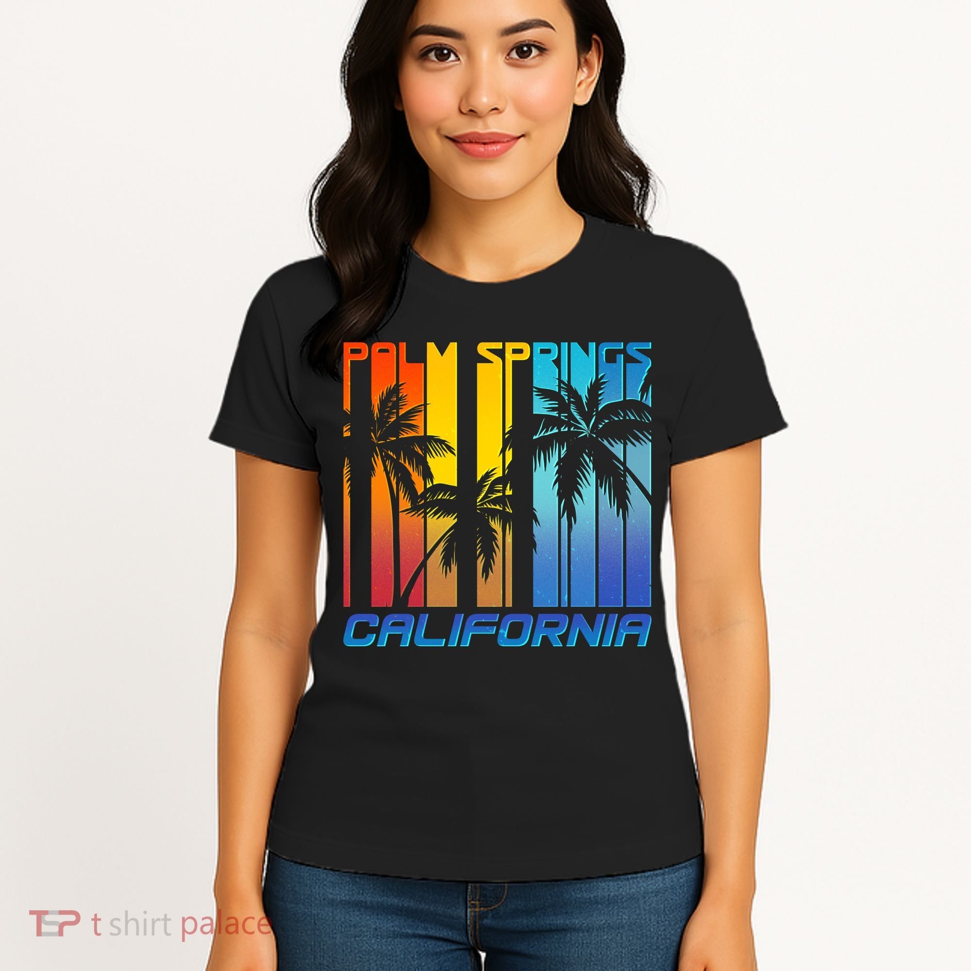 Cool Retro Palm Springs California  Women's T-Shirt