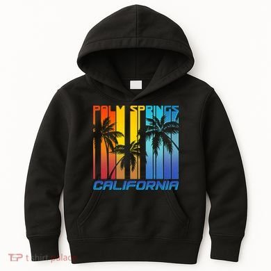 Cool Retro Palm Springs California  Kids Hoodie