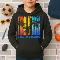 Cool Retro Palm Springs California  Kids Hoodie thumb 2