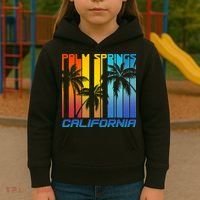 Cool Retro Palm Springs California  Kids Hoodie thumb 3