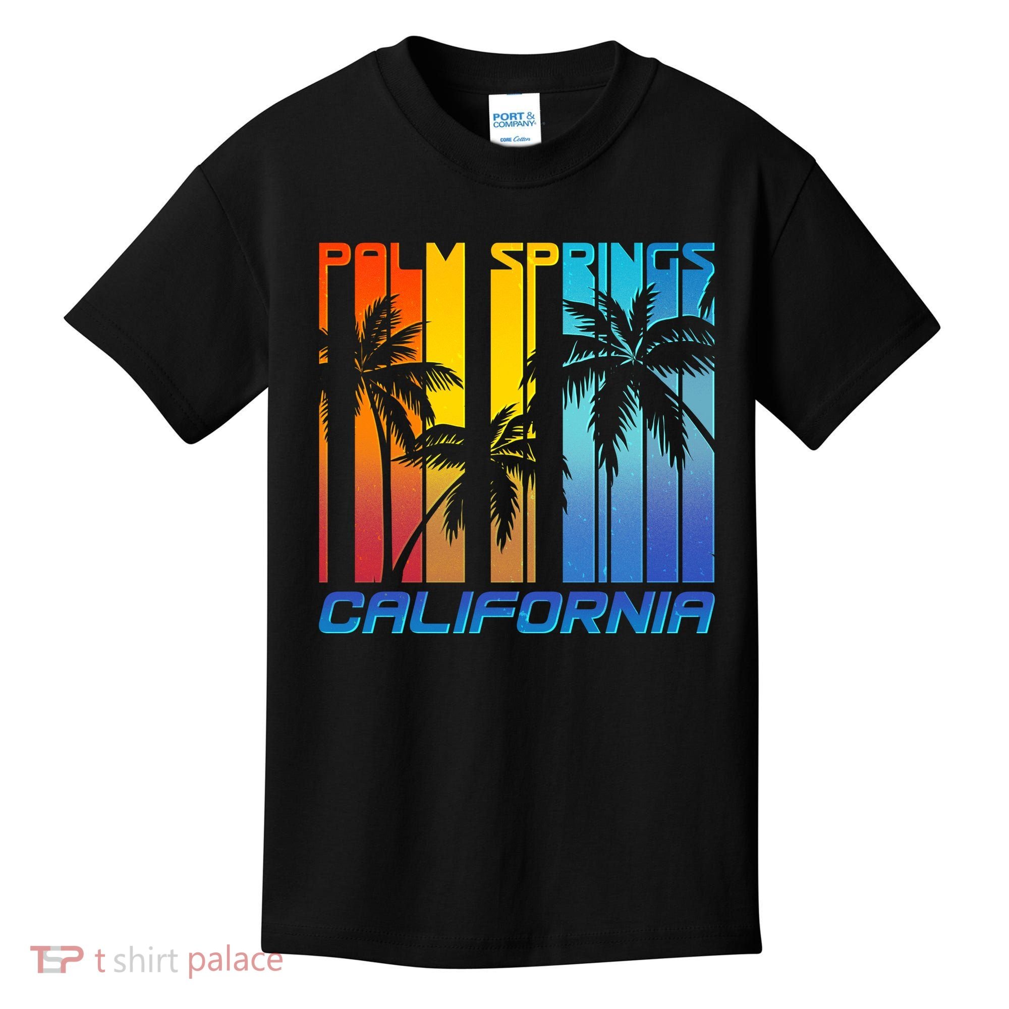 Cool Retro Palm Springs California  Kids T-Shirt