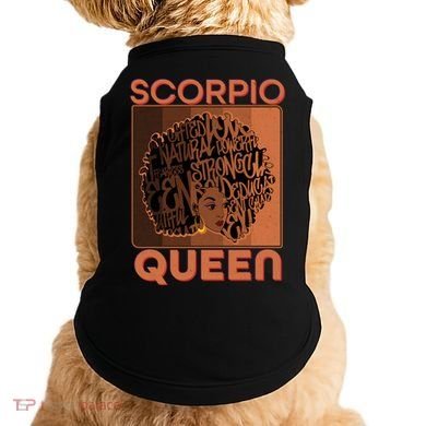 Cool Retro Scorpio Queen Afro Woman Doggie Tank