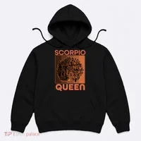 Cool Retro Scorpio Queen Afro Woman Hoodie thumb 0