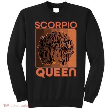 Cool Retro Scorpio Queen Afro Woman Sweatshirt