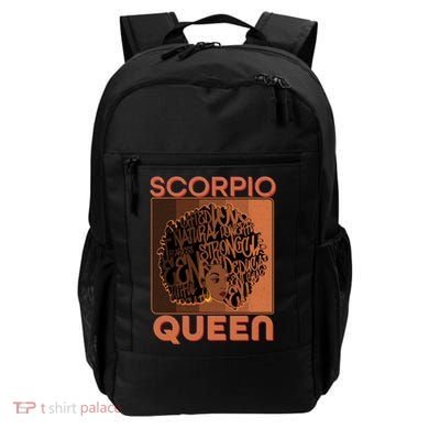 Cool Retro Scorpio Queen Afro Woman Backpack