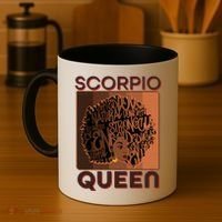 Cool Retro Scorpio Queen Afro Woman Coffee Mug thumb 4