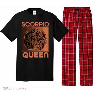 Cool Retro Scorpio Queen Afro Woman Pajama Set